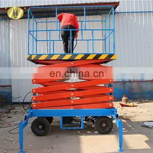 7LSJY Shandong SevenLift 500kg China Hand Operated Portable Manual Electric Scissor Lift Platform Machine thumbnail-4
