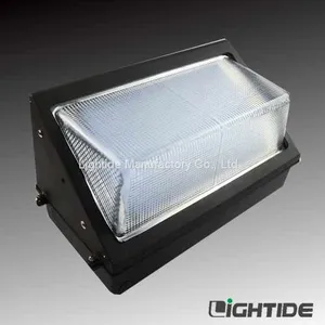 DLC Qualified Outdoor 40W LED Wall Packs Lights-Glass Refractor, 120 LPW, Replacing 100W MH Lamps thumbnail-1