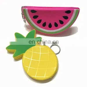 Half Circle Watermelon Fruit Shape Mini Coin Wallet Fashion Trendy Girls Purse Silicone Bags thumbnail-2