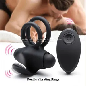 Penis Ring Remote Control Multi-speed Double Cock Vibrator thumbnail-2