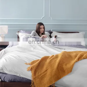 Plaid King Queen Size 100% Cotton White Bedding Duvet Cover Set For Living Room thumbnail-2