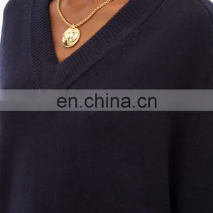 DiZNEW Oem 100% Pure Cashmere Sweater Custom Hand Knitted Intarsia Women Cashmere Sweaters thumbnail-4