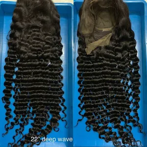 KHH Cheap Human Hair Wigs For Black Women Brazilian Virgin Cuticle Aligned Human Hair 13x4 Lace Front Wig Loose Wave Hot Sale thumbnail-1