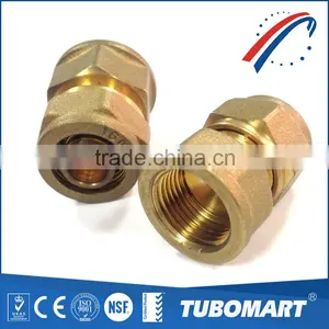 Lead Free BSP NPT 110 Series Brass Union Male Female Equal Screw Fitting for Water Pex Pipes thumbnail-5