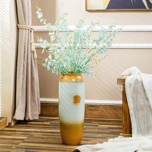 Jingdezhen American Countryside Style Glaze Ceramic Vase For Dry Flower Artificial Flower Decor thumbnail-4