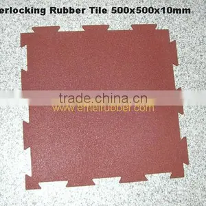 Weight Room Interlocking Rubber Mat thumbnail-1