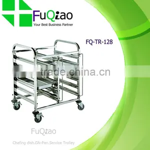 Double Line Stainless Steel Gastronorm Pan Rack Tray Trolley Bakery Trolley thumbnail-1