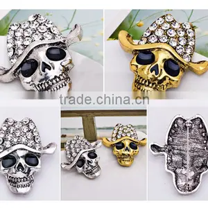 Halloween Party Gift Rhinestone Skull Brooch Jewelry All Saint's Day thumbnail-3
