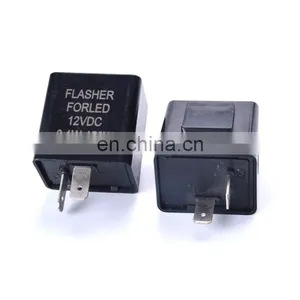DC 12V 2 Pin Moto LED Turn Signal Flasher Relay Three Gear Frequency Motorcycle Adjustable Speed Flash Relay Accessaries thumbnail-1