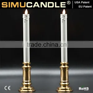 Simulated LED Taper Candle With Moving Flame and USA, EU Patent thumbnail-1