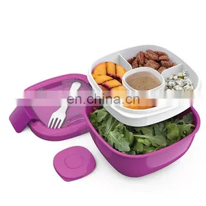 Private Label New Arrival 2021 3 Compartment Sealed Lunch Kids Bento Box Plastic thumbnail-1