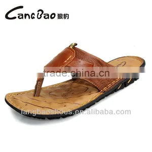 2014 Fashion Leather Men Sandals Wholesale Flip Flops thumbnail-1