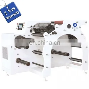 UTS370S High Speed Self Adhesive Label Sticker Cutter Rewinding Machine Price With Turret thumbnail-1