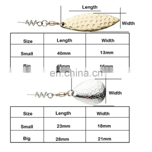 JOHNCOO DIY Spinner Lures Fishing Tackle Pesca Accessories Metal Sequins Lures Blade Spin thumbnail-2