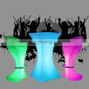 Wedding Supplies Solar Lights Garden Furniture Tables and Chairs for Events LED Bar Tables thumbnail-1