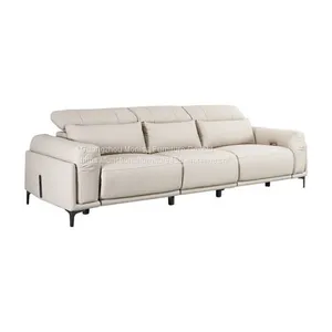 Sofa Living Room Leather Small Apartment Straight Row Leisure Sofa Designer Creative Modern Minimalist Combination Down Sofa thumbnail-2