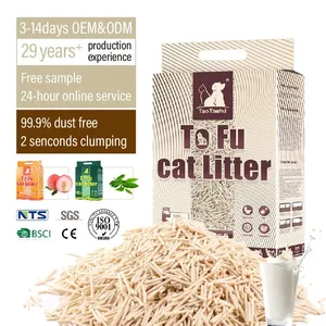 Factory Wholesale Custom 6L Premium Dust Free Tofu Cat Litter thumbnail-1