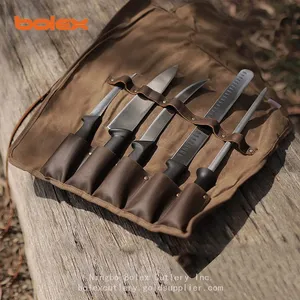 Chef Cook Knife Set Kit Culinary School Kitchen BUTCHER Slaughter HUNTING FISHING ANGLER BBQ KNIVES SETS ROLL BAG KIT CHINA Chino BONING CIMETER SHARPENING STEEL BUTCHERING SLAUGHTERING thumbnail-4