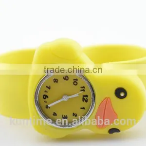 Yellow Duck Slap Watch With Silicone Strap for Girls thumbnail-4