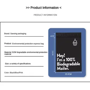 Biodegradable Poly Mailer Custom Logo Printed Courier Shipping Package Postage Bags Polymailers thumbnail-3