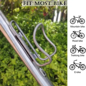 Bike Water Bottle Cage, Titanium Lightweight Bicycle Water Bottle Holder for Outdoor Cycling, Suitable for BMX, Road, MTB Mountain Bike thumbnail-5