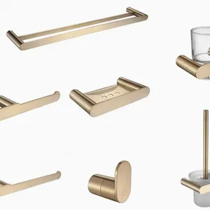 China Bathroom Hardware Stainless Steel Bathroom Accessories Set Towel Holder thumbnail-1
