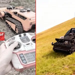 Loncin 4-Stroke Cordless Industrial Gasoline Engine Self-charging Green Remote Control Rubber Track Brush Mower VTLM800 thumbnail-5