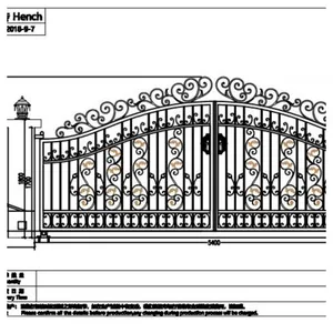 China Wrought Iron Gate Aluminum Gate Design thumbnail-4