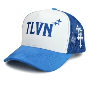 Wholesale Two-Tone Mesh Trucker Caps Custom Embroidery Logo Fashion Sports Trucker Hats Supplier thumbnail-2