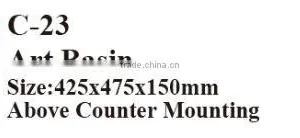 C-23 Modern Bathroom Design, Quality Square Art Basin, Bathroom Countertop Ceramic Washbasin Bowl thumbnail-2