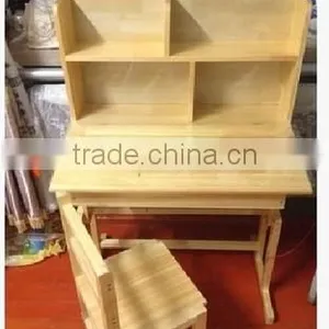 Solid Wood Pine Wood Table Student Desks and Chairs thumbnail-3