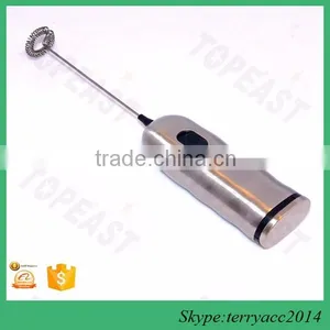 Coffee Handheld Milk Frother Wand With Stand - Professional Stainless Steel Drink Mixer thumbnail-1