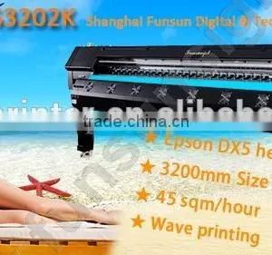 Strong Body Funsunjet FS3202K 3.2m / 10ft Sublimation Printer With DX5 Head Fast Printing Speed thumbnail-6