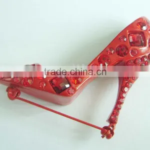 Perfect cz Studded Lady Shoe Brooch thumbnail-1
