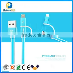 Multi-function 2 in 1 Micro Usb Data Cable Usb 2.0 Cable Charging Cable for All the Phone thumbnail-1