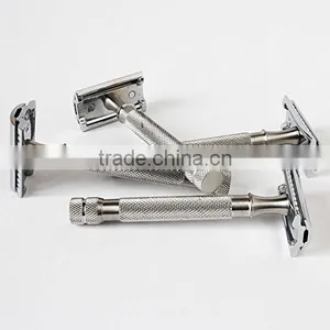 SimplyBeautiful Double Edge Long Handled Safety Razor - Chrome Finish thumbnail-1