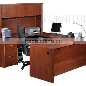 Modern Luxury Office u Shape Desks,computer Table With Bookshelf (SZ-ODB355) thumbnail-1
