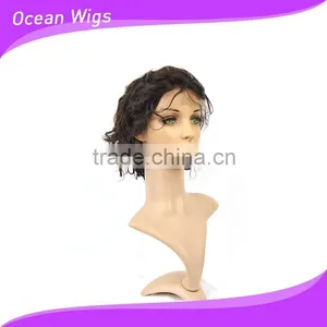 Human Hair Lace Wig, Body Wave, 10", Natural Color thumbnail-2