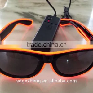 Factory Price CE ROHS Approved LED Shutter Party Glasses Flashing el Wire Battery Operated Sunglasses thumbnail-3