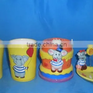 Elephant Ceramic Soap Set Baby Bath Set thumbnail-1