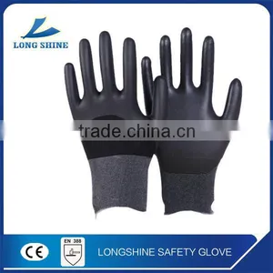 High Profermance 15G Nylon Liner 3/4 PU Coated on the Palm Anti-static Work Safety Glove thumbnail-3