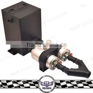 Set of Tools for Cars Aluminum Oil Catch Can, An8 Y Fittings Billet Oil Filter Surge Tank thumbnail-3