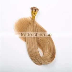 Wholesale Product Keratin Tipped I Tip Hair Extension Brazilian 20inch Pre-Bonded Hair Extensions thumbnail-2
