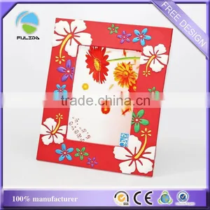 Cheaper Flowers Souvenir Rubber Plastic Red Photo Frame thumbnail-1