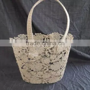 2016 Fashionable Crochet Cotton Baskets With Handles thumbnail-1