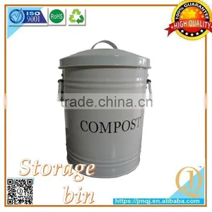 2016 Promotional Galvanized Round Metal Countertop Compost Bin thumbnail-1