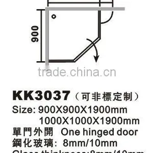 Direct Price Original Design Door L-Shape Shower Cubicle (kk3037) thumbnail-2