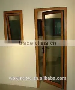 Hot Sale the Most Popular Aluminum Casement Profile Glass Double Entry Door thumbnail-1