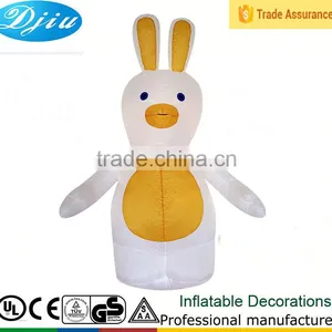 DJ-539 Outdoor Happy Easter Day Inflatable Rabbit With Led Light Yellown Ears Tag Decorations thumbnail-1