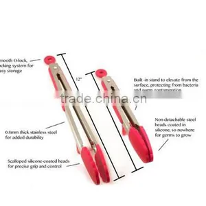 9"&10" Kitchen Utensils Stainless Steel Food Tong thumbnail-5
